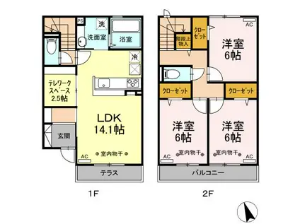 BLATT HUS(3LDK/1階)の間取り写真