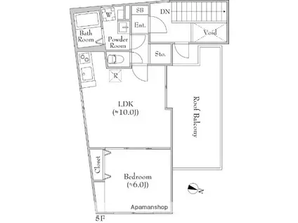 FONS LUCIS IZUMI(1LDK/5階)の間取り写真