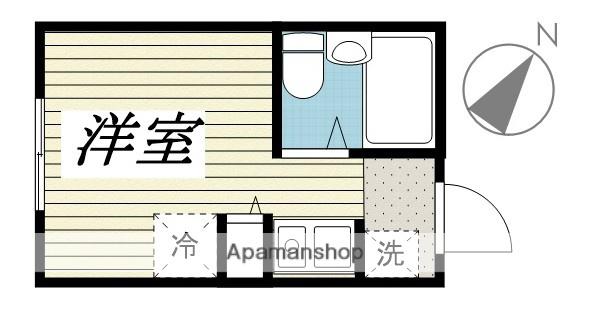 アミューズ上高田Ⅱ(ワンルーム/1階)の間取り写真