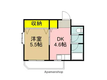 アビタ武蔵野(1DK/1階)の間取り写真