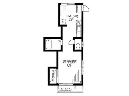 パークサイド八雲(1K/1階)の間取り写真