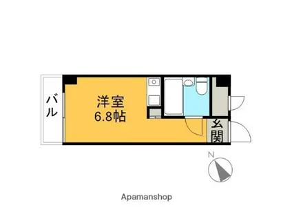 テイジン荻窪スカイレジテル(ワンルーム/2階)の間取り写真