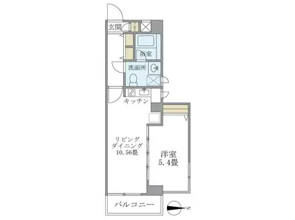 ソフィア都立大(1LDK/2階)の間取り写真