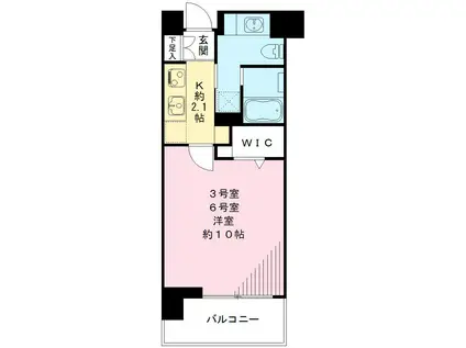 WIN BELL 仙川 ウィンベルセンガワ(1K/1階)の間取り写真