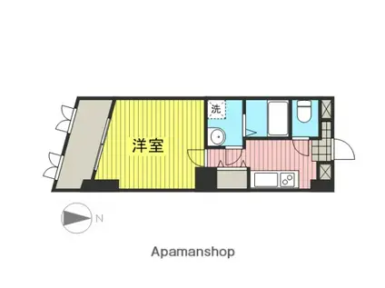 シャルモントアレ能美(1K/2階)の間取り写真