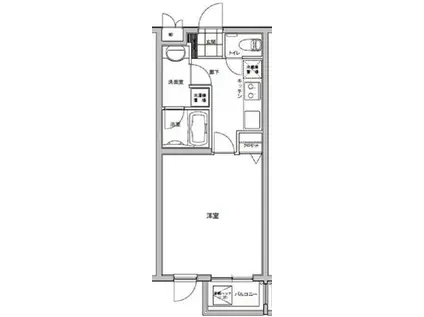 グラントレゾール明大前(1K/B1階)の間取り写真