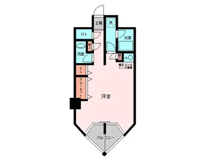 恵比寿アーバンハウス(ワンルーム/2階)の間取り写真
