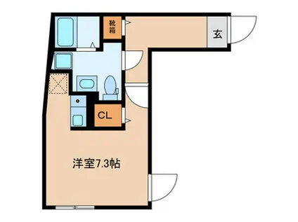 モデュロール渋谷本町(ワンルーム/4階)の間取り写真