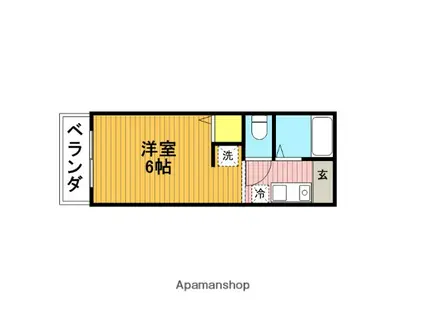 メゾン千歳台A棟(1K/1階)の間取り写真