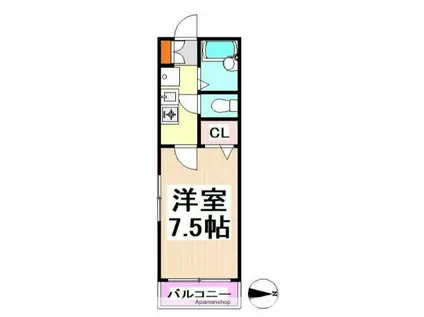 クルーズ和泉(1K/2階)の間取り写真