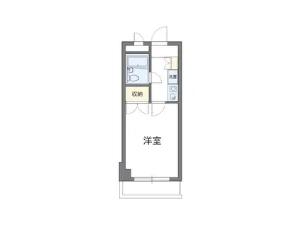 レオパレスRXコスモM(1K/1階)の間取り写真