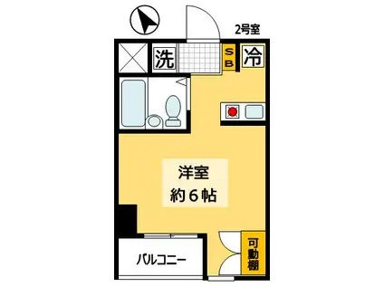 グランマーレ早稲田(ワンルーム/3階)の間取り写真