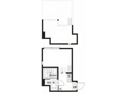 ジオメトリ和泉(ワンルーム/1階)の間取り写真