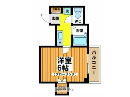 中島ビルディング(1K/3階)の間取り写真