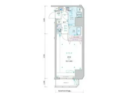 GENOVIA渋谷笹塚SKYGARDENジェノヴィアシブヤササ(1K/1階)の間取り写真