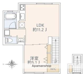 GRANDUO代沢3(1LDK/2階)の間取り写真