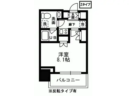 レジディア杉並方南町(1K/2階)の間取り写真