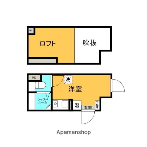 フレシール笹塚A(ワンルーム/1階)の間取り写真