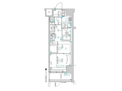 ラフィスタ中野本町(1DK/1階)の間取り写真