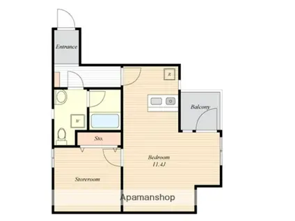 ALVER代田橋(ワンルーム/3階)の間取り写真