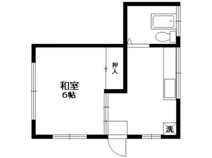 佐藤ハイツ(1DK/2階)の間取り写真