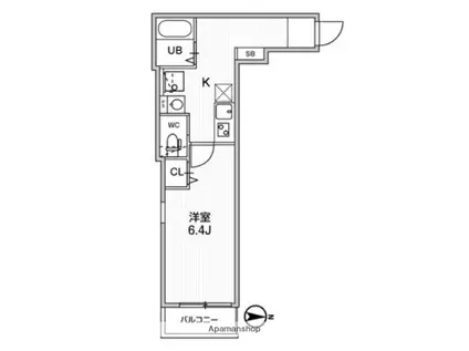 TS CUORE梅ヶ丘(1K/1階)の間取り写真
