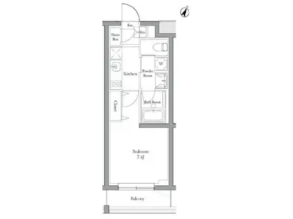 MATSU5588(1K/2階)の間取り写真