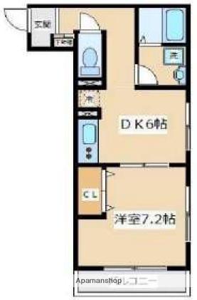京王電鉄京王線 笹塚駅 徒歩6分 3階建 築18年(1DK/3階)の間取り写真