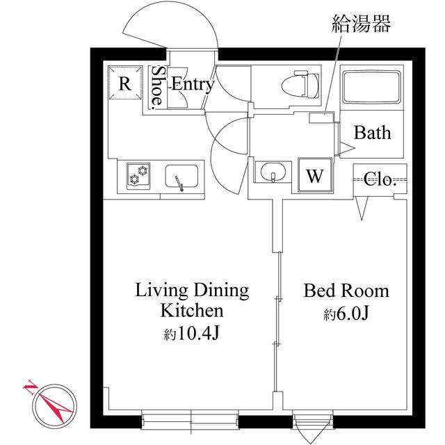 エルファーロ神宮前Ⅴ(1LDK/B1階)の間取り写真