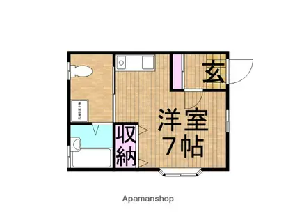 小田急電鉄小田原線 下北沢駅 徒歩16分 3階建 築21年(ワンルーム/2階)の間取り写真