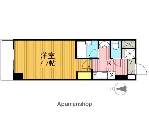 第7千代鶴ビル(1K/6階)の間取り写真