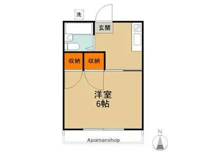コーポ小嶋(1K/2階)の間取り写真