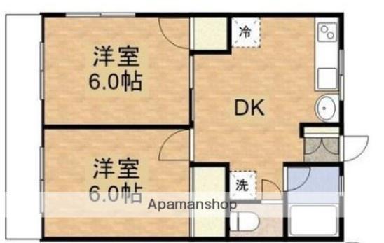 シティハイムベルエポック(2DK/1階)の間取り写真