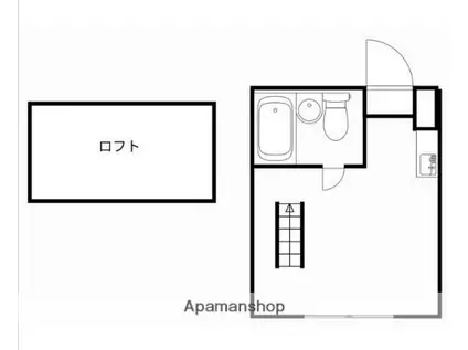 ムーンシャトルエイト(ワンルーム/1階)の間取り写真