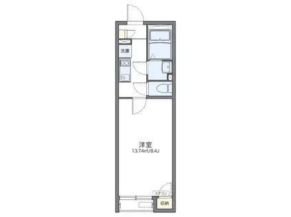 レオネクストグリーンヒルズ18(1K/2階)の間取り写真