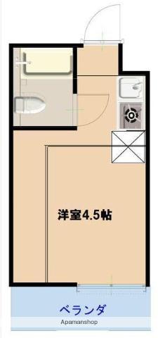 レーヴ国分寺(ワンルーム/2階)の間取り写真
