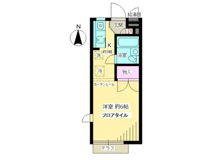 サニーハイム(1K/1階)の間取り写真