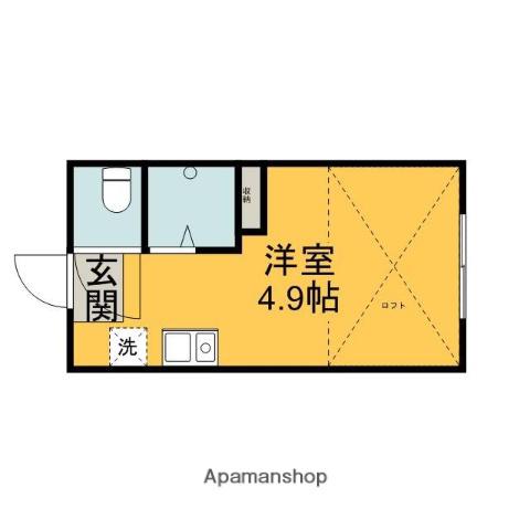 アーバンプレイス武蔵野(ワンルーム/2階)の間取り写真