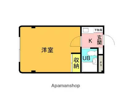 第三MKビル(1K/1階)の間取り写真