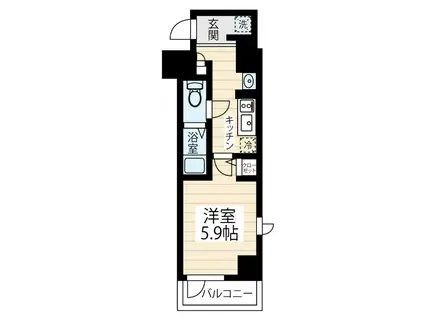 HY.S MAXIV立川錦町(1K/2階)の間取り写真