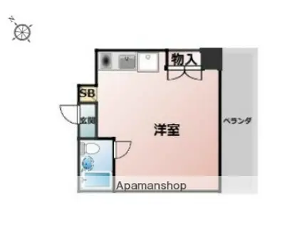 F BOX HOUSE(ワンルーム/2階)の間取り写真