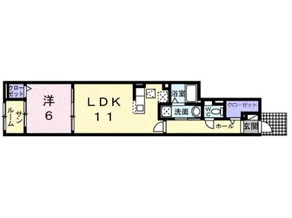 エルスタークライスⅢ(1LDK/1階)の間取り写真