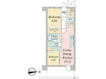 トラープランド蒼麗館(2LDK/3階)の間取り写真