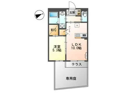 ルミエールグラン(1LDK/1階)の間取り写真