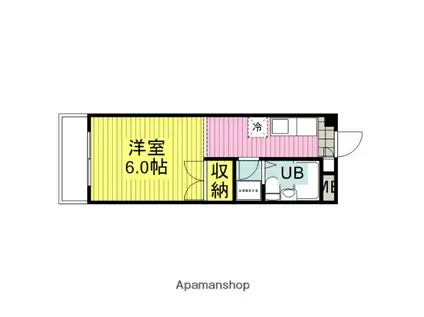 プレイリーハイムⅡ(ワンルーム/3階)の間取り写真