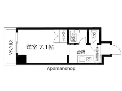 京王電鉄井の頭線 高井戸駅 徒歩12分 8階建 築23年(1K/6階)の間取り写真