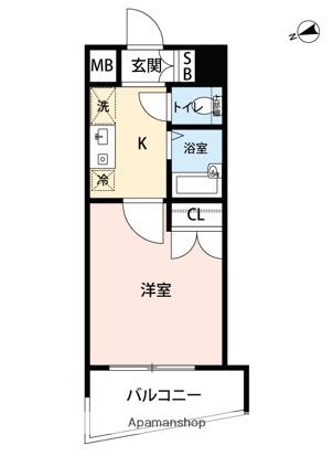 ロイヤルパレス高円寺(1K/4階)の間取り写真