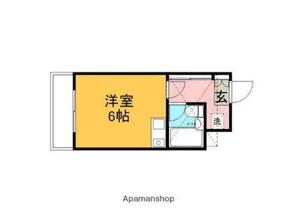 メープルオンザヒル(ワンルーム/2階)の間取り写真