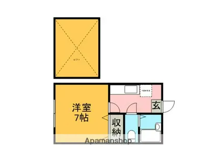 キャロットハウス(1K/2階)の間取り写真