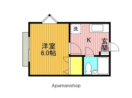 オックスフォードタウンD(1K/2階)の間取り写真